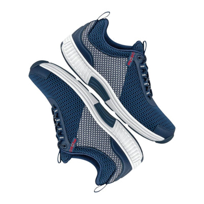 Orthofeet Men's Edgewater Orthopedic Walking Shoes - Blue 8