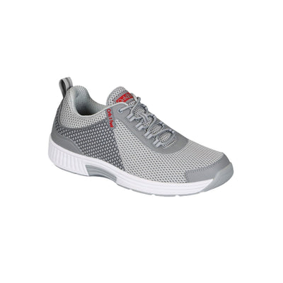 Orthofeet Men’s Edgewater Stretch Knit Orthopedic Walking Shoes – Gray 8