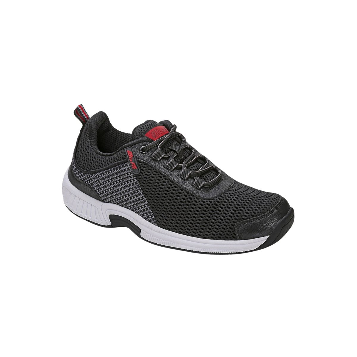 Orthofeet Men's Edgewater Wool Blend Orthotic Walking Shoes - Black 8