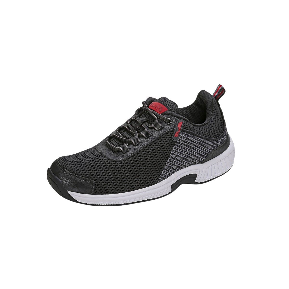 Orthofeet Men's Edgewater Wool Blend Orthotic Walking Shoes - Black 3