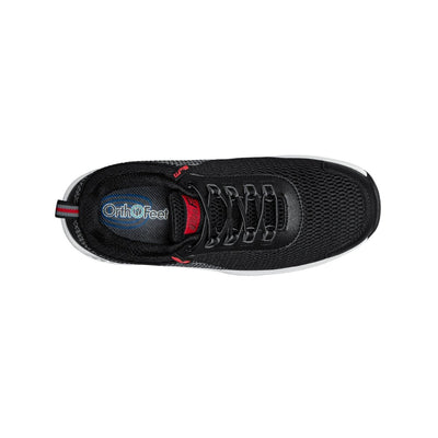 Orthofeet Men's Edgewater Wool Blend Orthotic Walking Shoes - Black 7