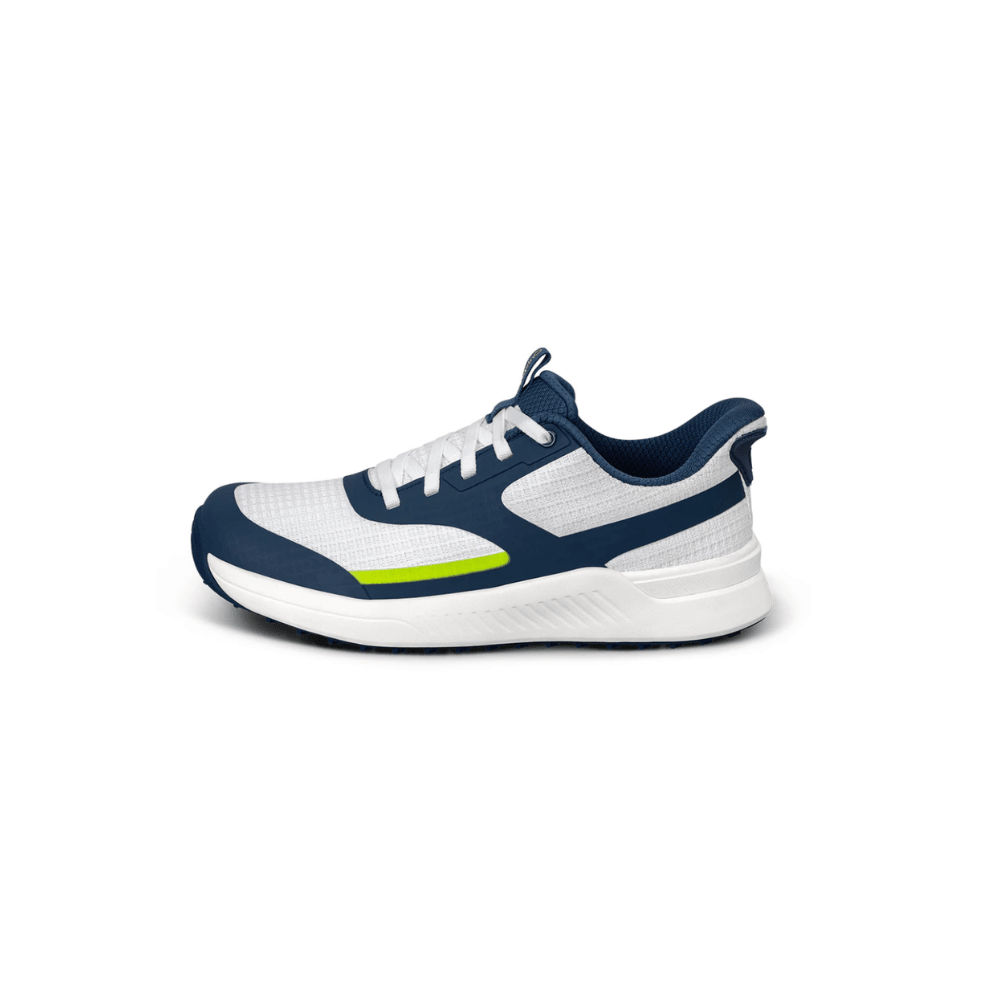 Orthofeet Men’s Fairway Orthopedic Waterproof Golf Shoes – White/Navy/Lime 2
