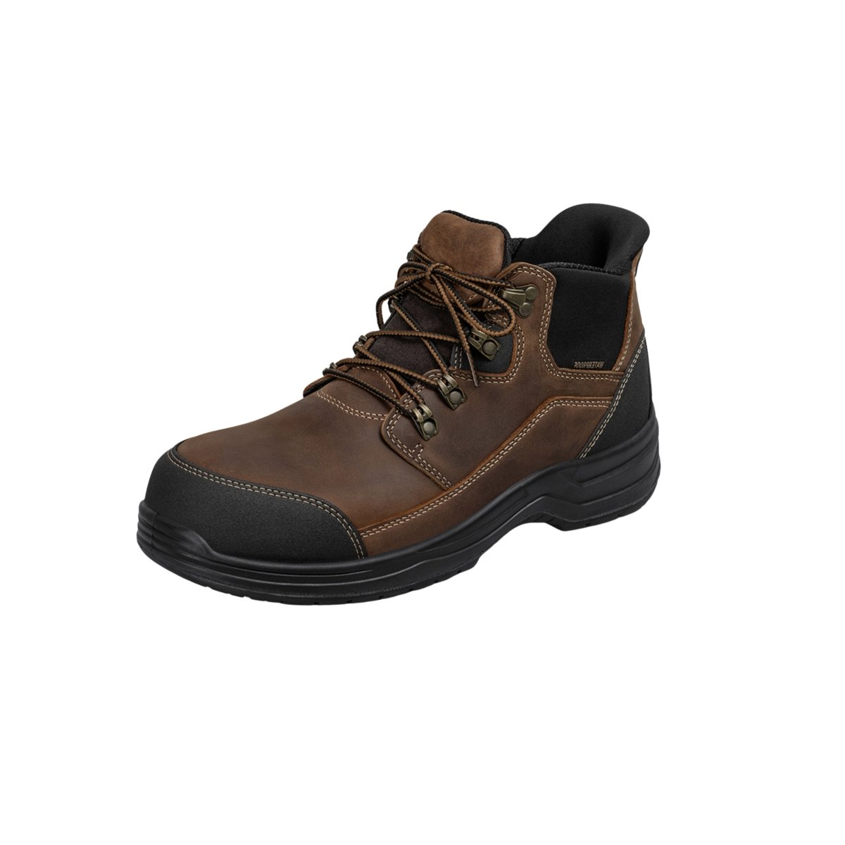 Orthofeet Men's Graphite Hands-Free Waterproof Safety Toe Work Boots - Brown 8