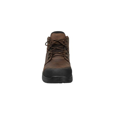 Orthofeet Men's Graphite Hands-Free Waterproof Safety Toe Work Boots - Brown 4