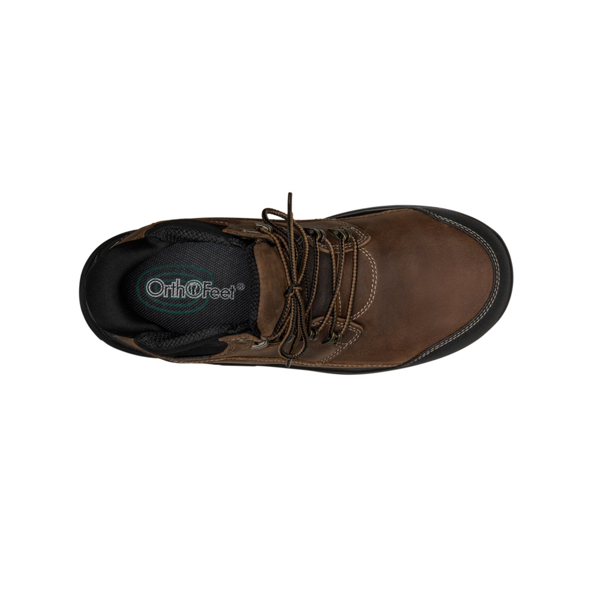 Orthofeet Men's Graphite Hands-Free Waterproof Safety Toe Work Boots - Brown 2
