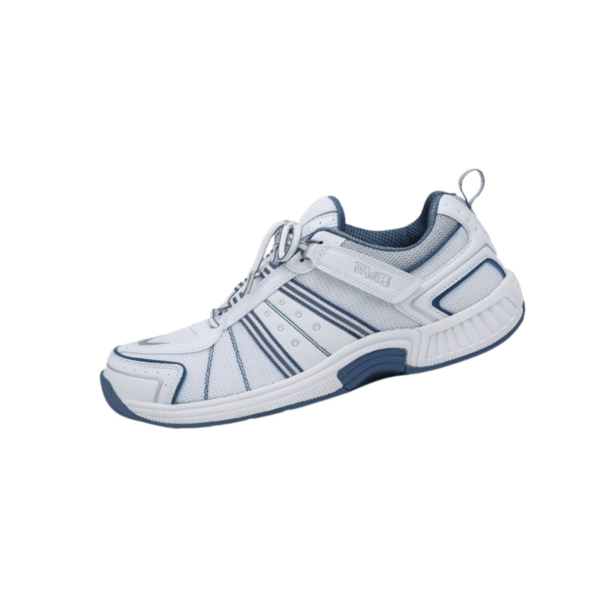 Orthofeet Men's Monterey Bay Tie-Less Athletic Sneakers – White 8