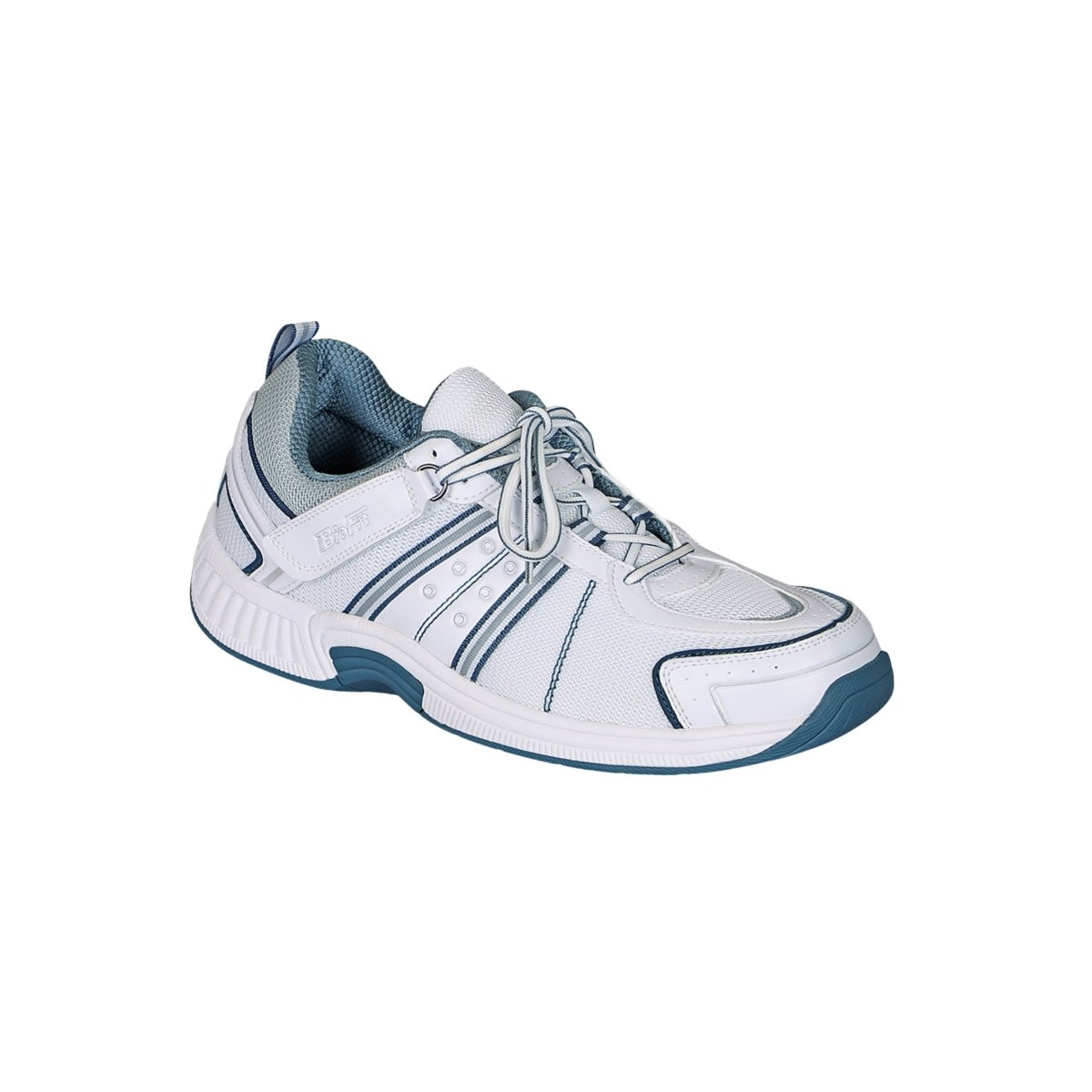 Orthofeet Men's Monterey Bay Tie-Less Athletic Sneakers – White 2