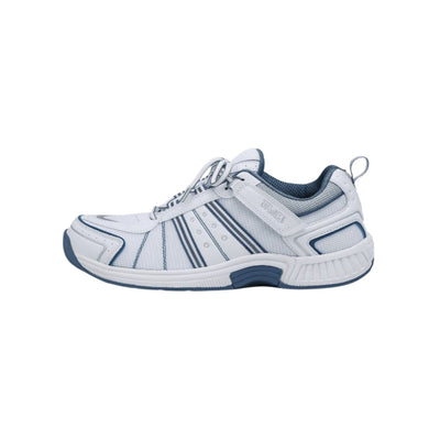 Orthofeet Men's Monterey Bay Tie-Less Athletic Sneakers – White 5