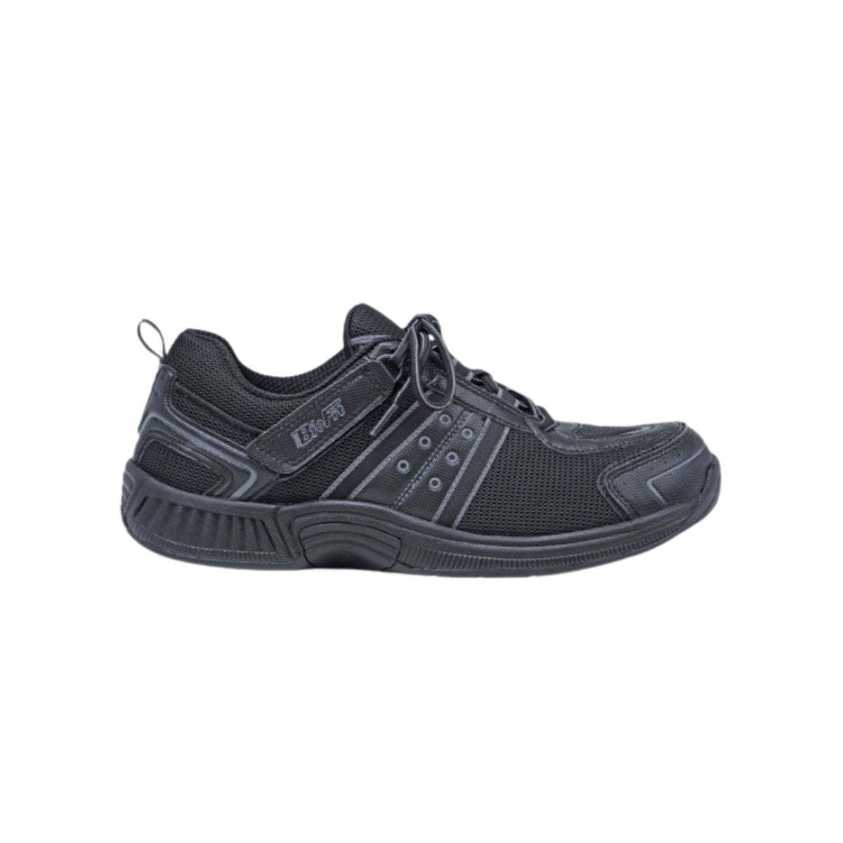 Orthofeet Men's Monterey Bay Tie-Less Walking Shoes – Black 1