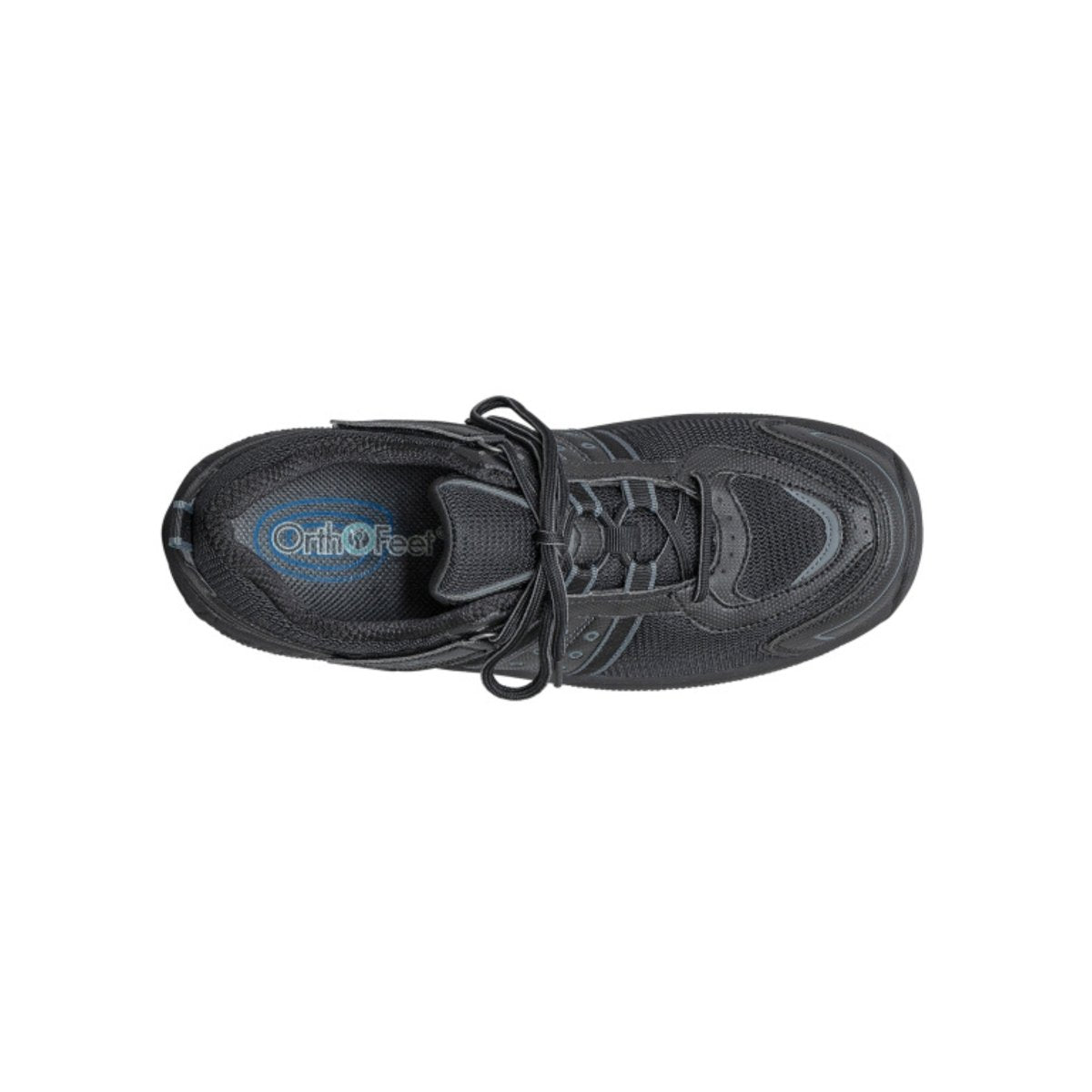 Orthofeet Men's Monterey Bay Tie-Less Walking Shoes – Black 3
