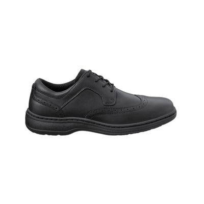 Orthofeet Men's Moreno Leather Orthotic Walking Shoes - Black 1