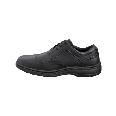 Orthofeet Men's Moreno Leather Orthotic Walking Shoes - Black 5