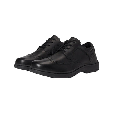 Orthofeet Men's Moreno Leather Orthotic Walking Shoes - Black 6