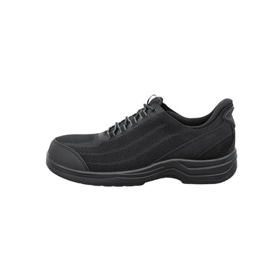 Orthofeet Men's Onyx Hands-Free Safety Toe Work Shoes - Black 4