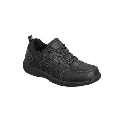 Orthofeet Men’s Pacific Palisades Waterproof Leather Sneakers – Black 4