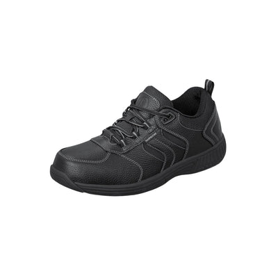 Orthofeet Men’s Pacific Palisades Waterproof Leather Sneakers – Black 3