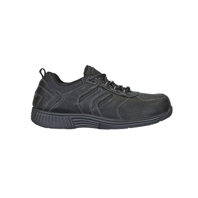 Orthofeet Men’s Pacific Palisades Waterproof Leather Sneakers – Black 1