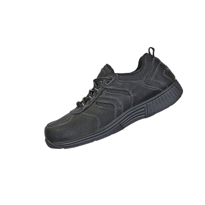 Orthofeet Men’s Pacific Palisades Waterproof Leather Sneakers – Black 8