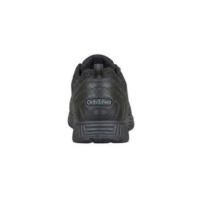 Orthofeet Men’s Pacific Palisades Waterproof Leather Sneakers – Black 7