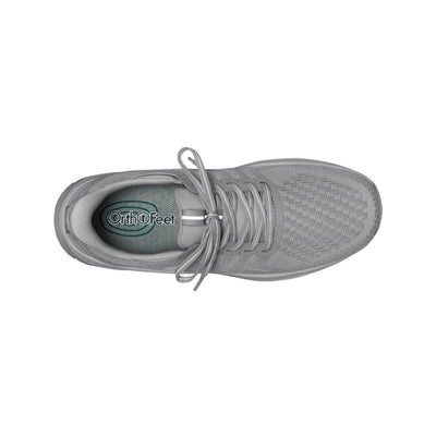 Orthofeet Men’s Tilos Hands-Free Plantar Fasciitis Sneakers – Gray/Gray 5