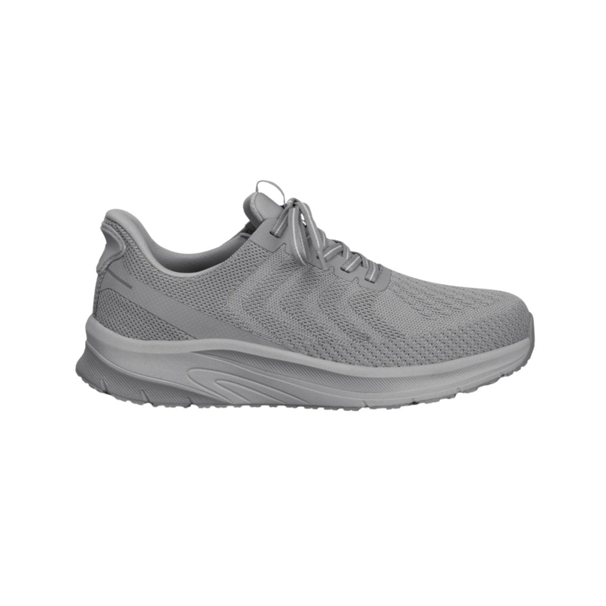 Orthofeet Men’s Tilos Hands-Free Plantar Fasciitis Sneakers – Gray/Gray 1