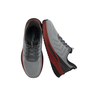 Orthofeet Men’s Tilos Hands-Free Slip-On Sneakers – Gray/Red 4