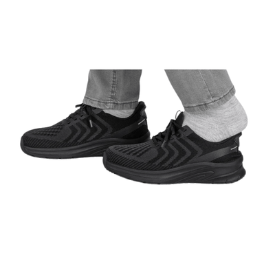 Orthofeet Men’s Tilos Hands‑Free Athletic Sneaker – Black 20018M 5
