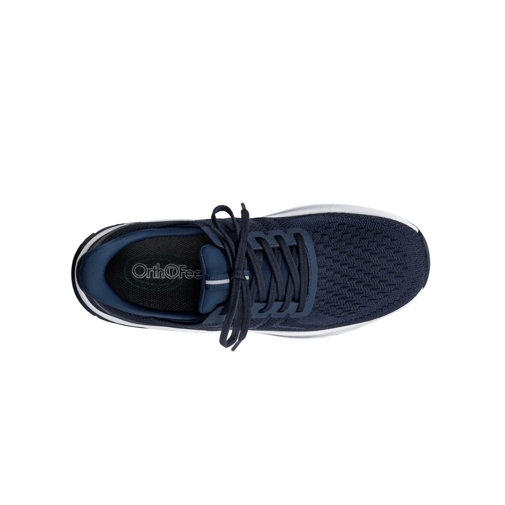 Orthofeet Men’s Tilos Hands‑Free Athletic Sneaker – Navy 20022M 4