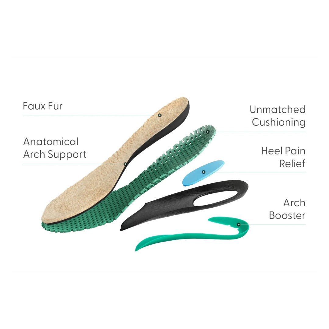 Orthofeet Men's Tuscany Classic suede moccasin slippers with faux fur Brown Shoes 5