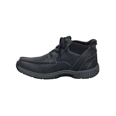 Orthofeet Men’s Verno Hands-Free Orthopedic Leather Boots – Black 5