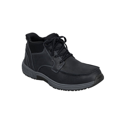 Orthofeet Men’s Verno Hands-Free Orthopedic Leather Boots – Black 4