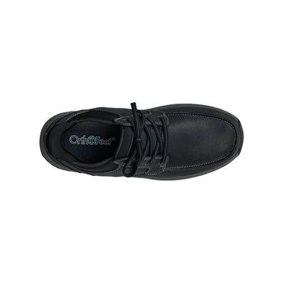 Orthofeet Men’s Verno Hands-Free Orthopedic Leather Boots – Black 7