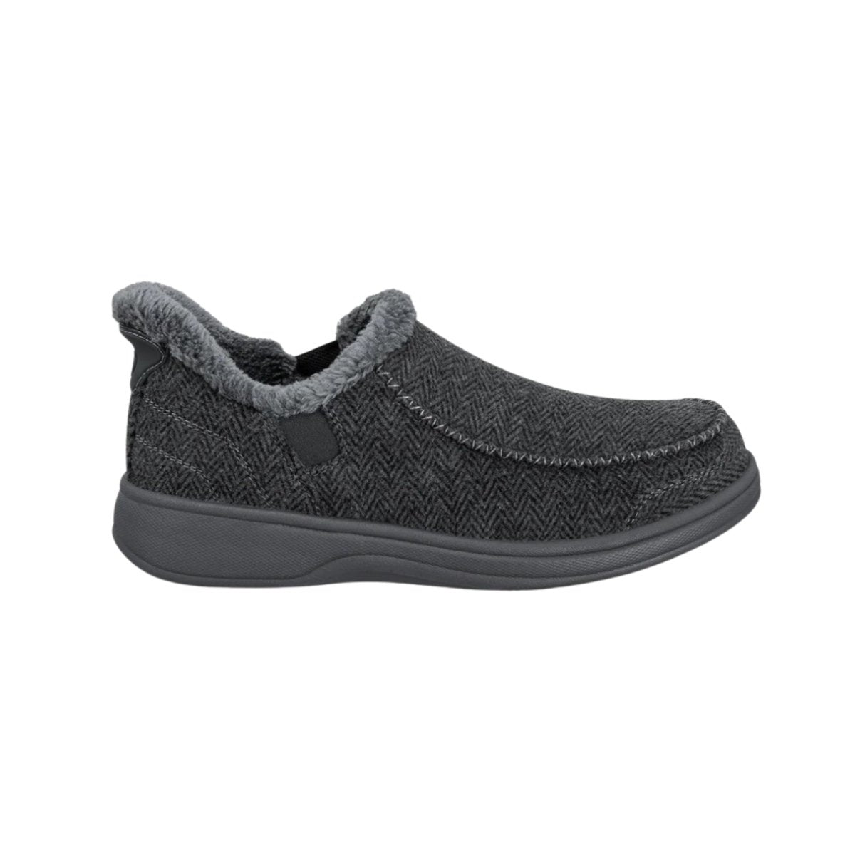 Orthofeet Men’s Vito Hands-Free Slip-On Sneakers – Charcoal 1