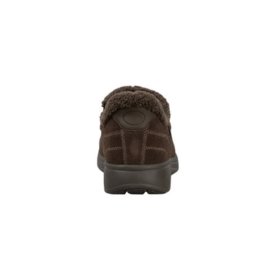 Orthofeet Men's Vito Hands-Free Suede Slipper-Shoe – Chocolate 4