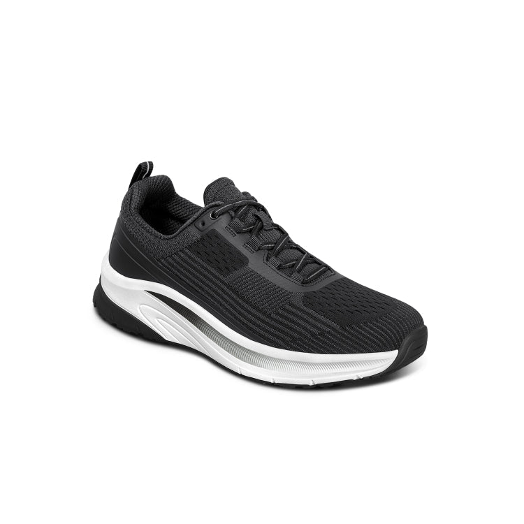 Orthofeet Race Men’s Comfort Walking Shoe - Black - Extended Capacity Sneaker 2