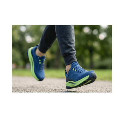 Orthofeet Race Men's Orthopedic Athletic Shoes - Navy/Green 3