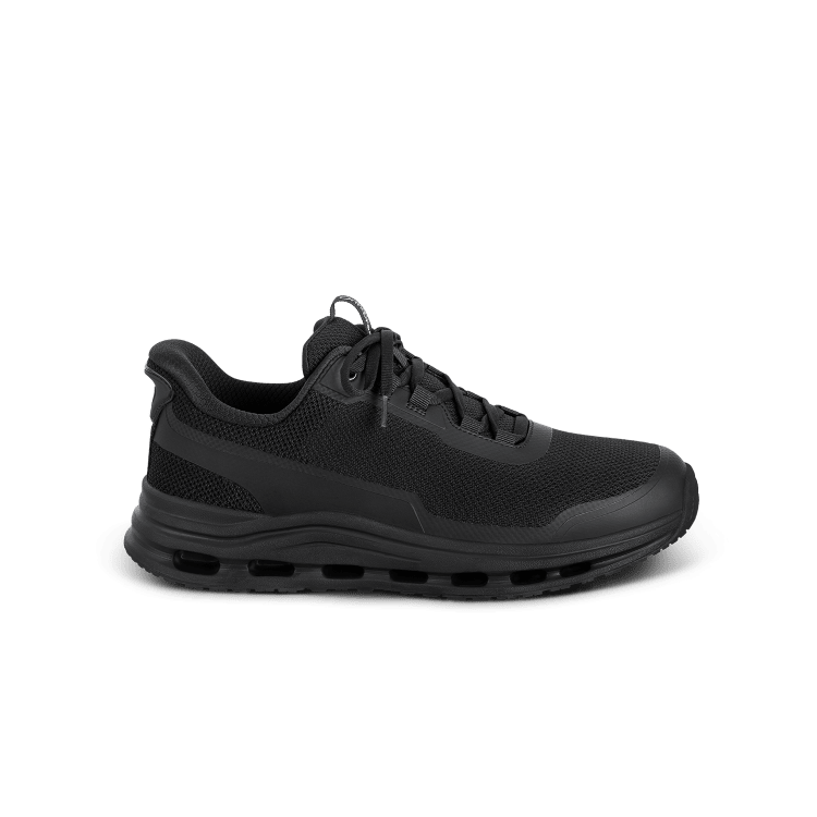 Orthofeet Shoe Journey Men’s Hands-Free Sneaker - Black/Black - Ergonomic Slip-On 1