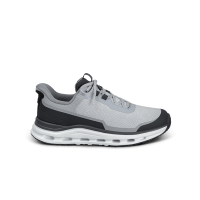 Orthofeet Shoe Journey Men’s Hands-Free Sneaker - Gray/Black - Structured Slip-On 1