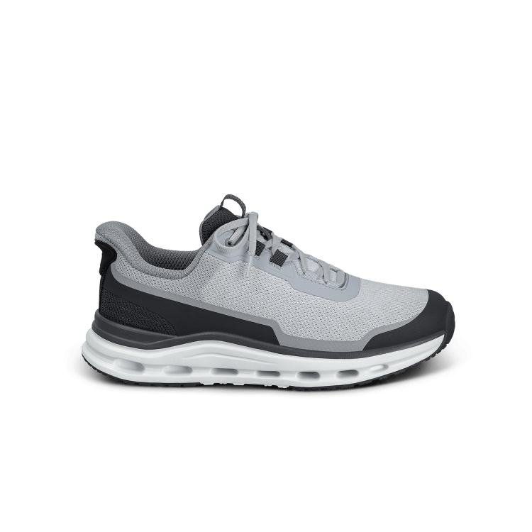 Orthofeet Shoe Journey Men’s Hands-Free Sneaker - Gray/Black - Structured Slip-On 1