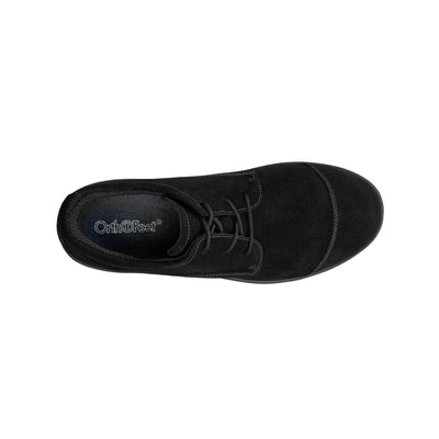 Orthofeet Women's Eleanor - Wedge Casual Oxford Shoe - Black 2