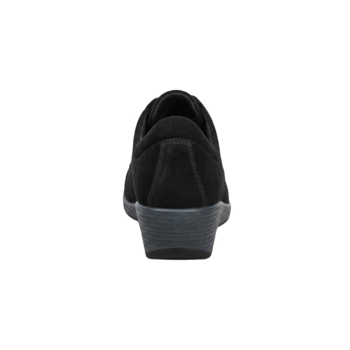 Orthofeet Women's Eleanor - Wedge Casual Oxford Shoe - Black 7