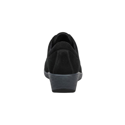 Orthofeet Women's Eleanor - Wedge Casual Oxford Shoe - Black 7