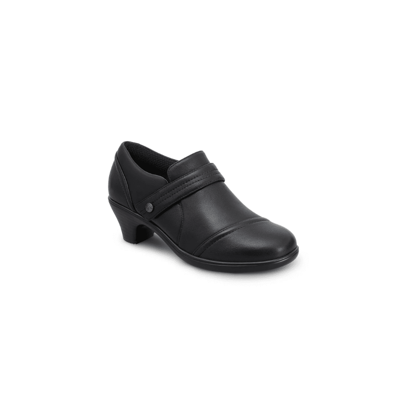 orthotic dress shoes OrthoFeet Eva Supportive Arch Comfort Women's Dress Black Leather