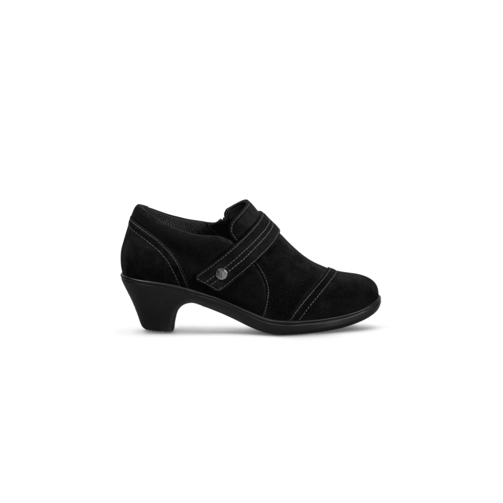 OrthoFeet Women's Eva Stretch Fabric Shoe - Black 1