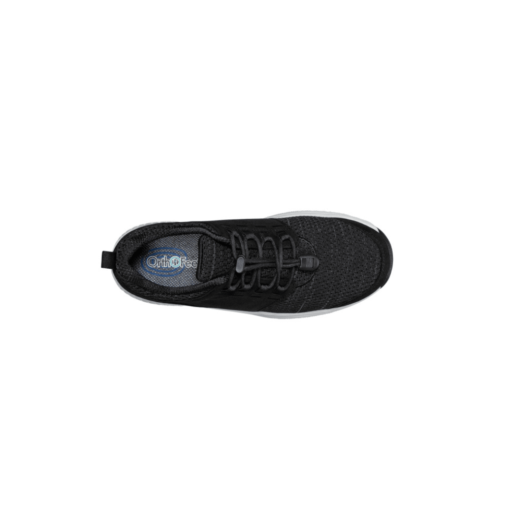 OrthoFeet Women's Francis No-Tie Sneaker - Black 2