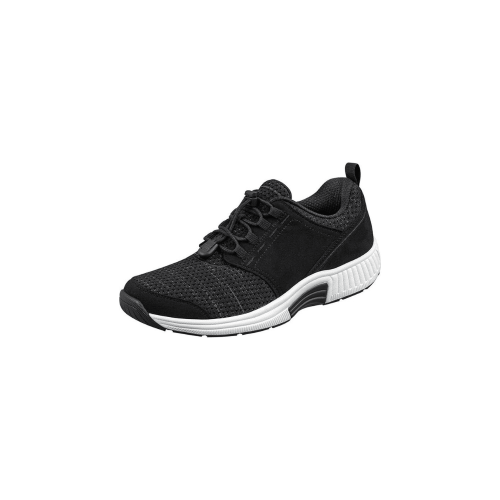 OrthoFeet Women's Francis No-Tie Sneaker - Black 5