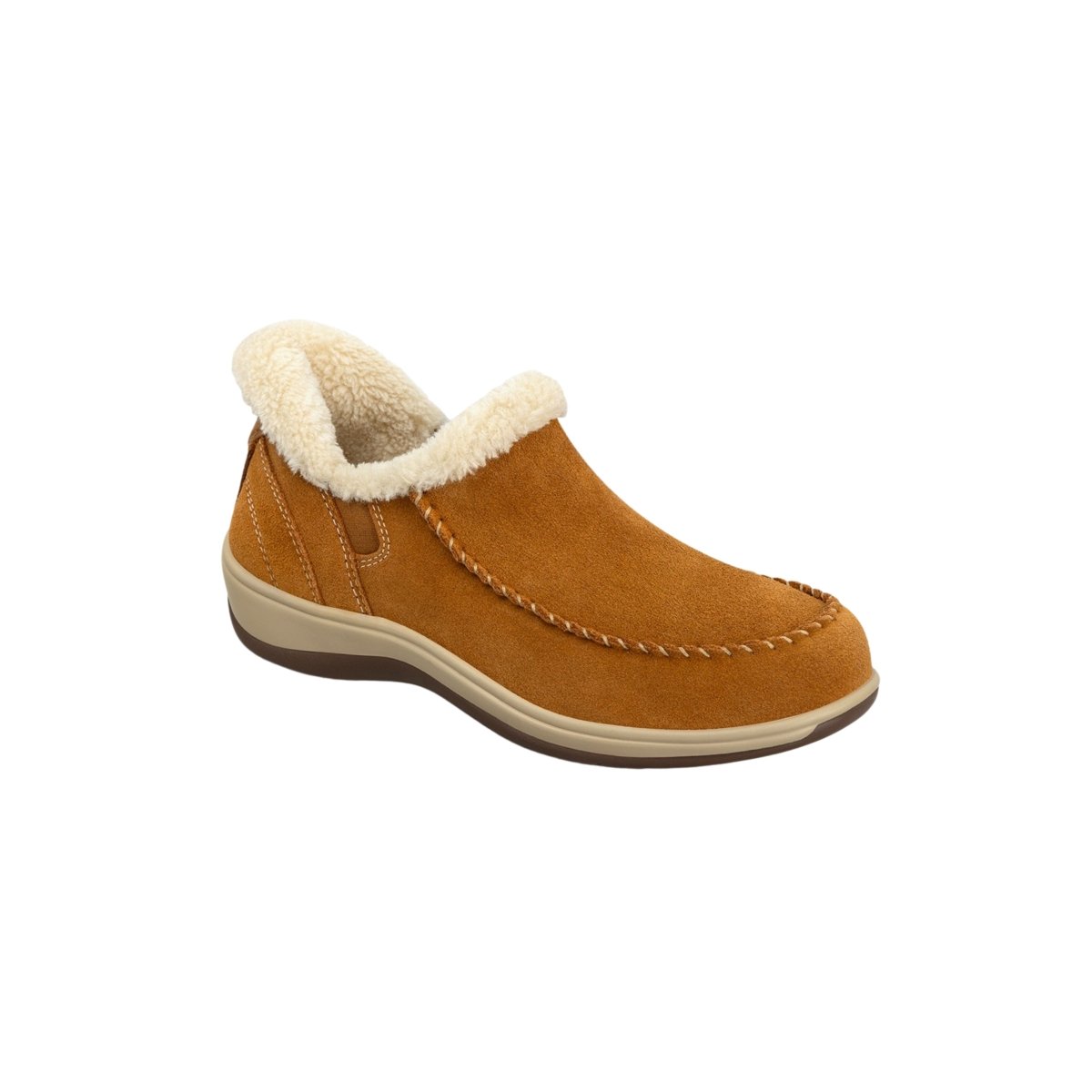 Orthofeet Women's Lorin Hands-Free Orthopedic Slipper Shoes - Camel 2