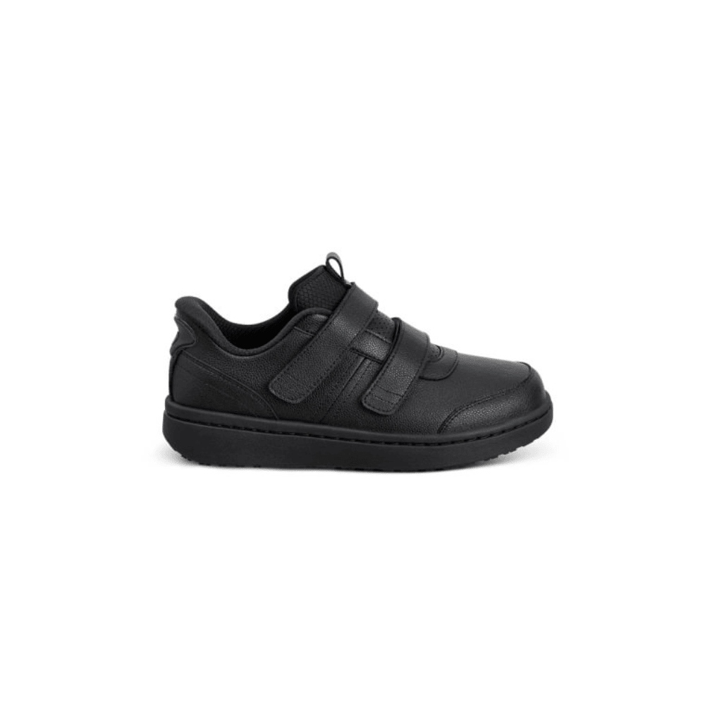 OrthoFeet Women's Maple Hands-Free Double Depth Leather Sneaker - Black 1