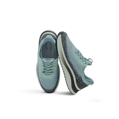 OrthoFeet Women's Nira Hands Free Sneaker - Green/Blue 5