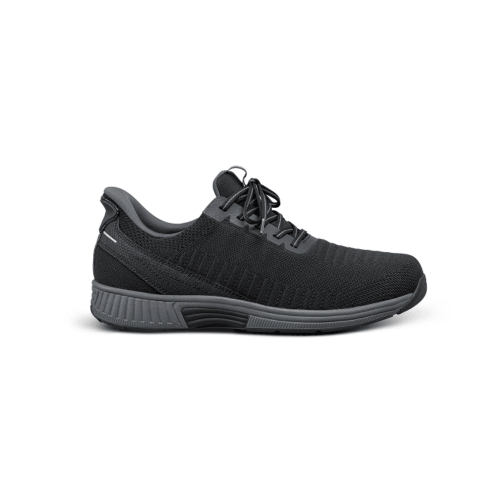 Orthofeet Yari Men's Orthopedic Walking Shoes - Black / Grey 1